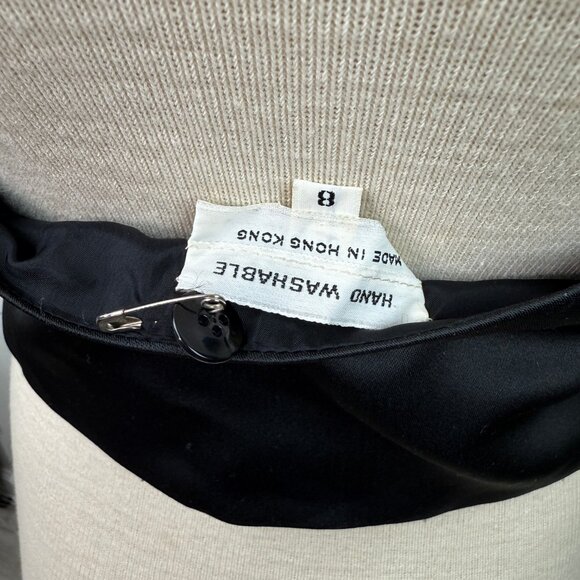 Vintage Albert Capraro 2-Piece Vest & Blazer Set Black Wool? Size 8 - Picture 12 of 14